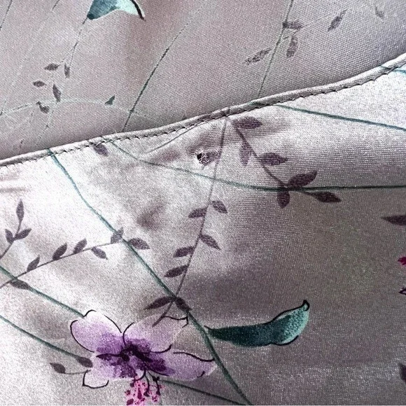 Victorias‎ Secret Purple floral Satin Top Womens Large Vintage Y2K Cottagecore - Picture 5 of 7